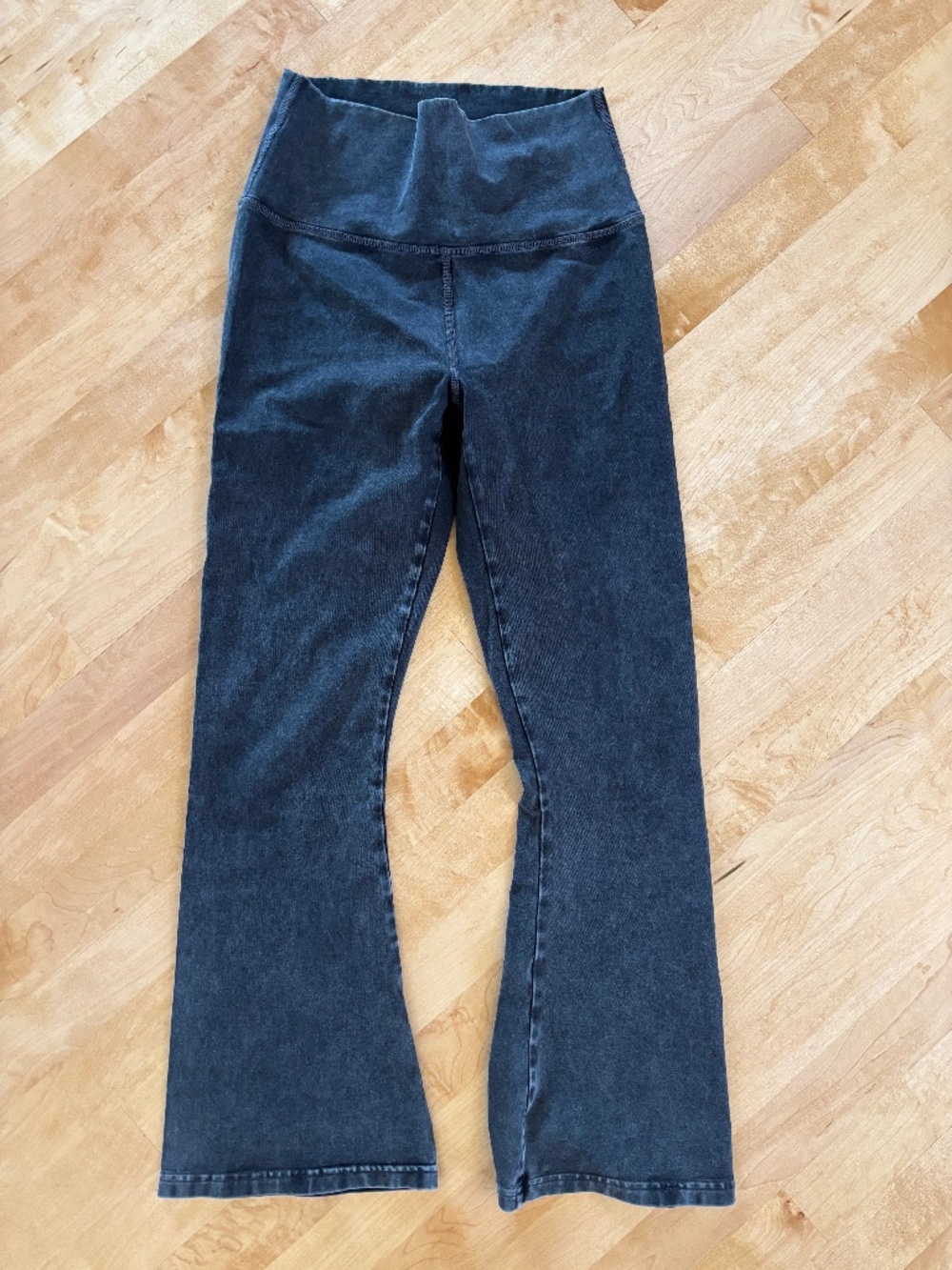 Aerie OFFLINE Womens OG Crop Flare Hi Rise Leggings Charcoal Small